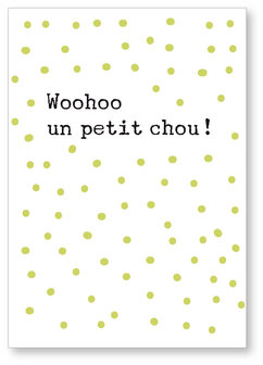 Carte de voeux Wood Woohoo un petit chou