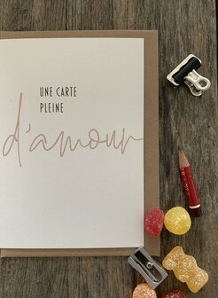 Carte de voeux Valentin love Une carte pleine d&#039;amour