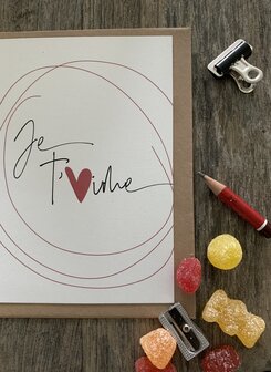 Carte de voeux Valentin Love Je t&#039;aime