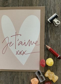 Carte de voeux Valentin Love Je t&#039;aime xxx