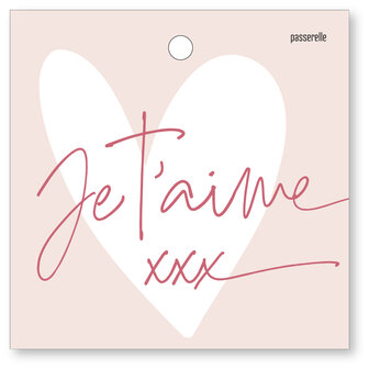 Carte petite Valentin Love Bisous Je t&#039;aime