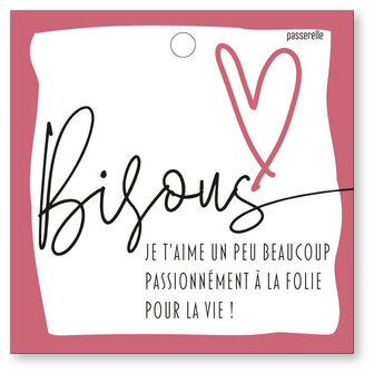 Carte petite Valentin Love Bisous