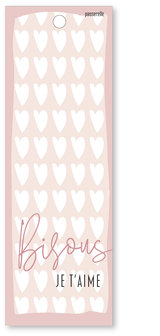 Carte label Valentin Love Bisous Je t&#039;aime