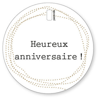 Carte d&#039;Or Heureux anniversaire