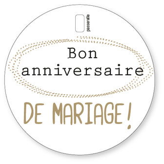 Carte d&#039;Or Bon anniversaire de mariage