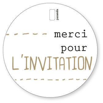 Carte d&#039;Or Merci pour l&#039;invitation