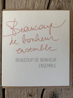 Carte de voeux Script Beaucoup de bonheur ensemble