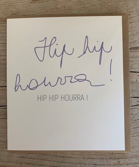 Carte de voeux Script Hip, hip hourra !