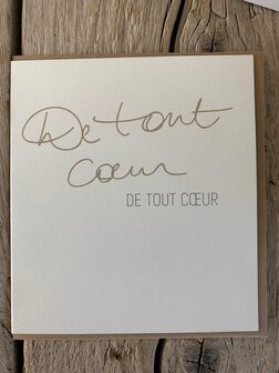 Carte de voeux Script De tout coeur