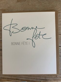 Carte de voeux Script Bonne f&ecirc;te !