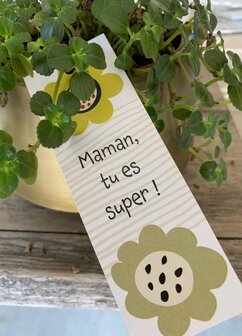 Carte F&ecirc;te de m&egrave;re Maman, tu es super !