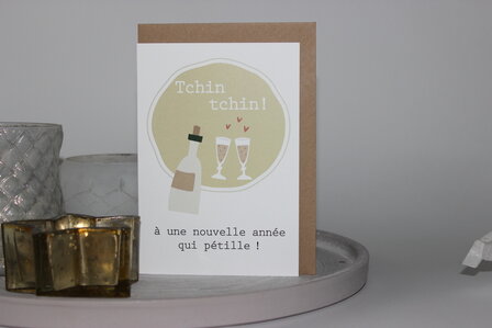 Carte de voeux Snow Tchin tchin !