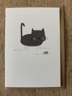 Carte de voeux L&eacute;on Chat