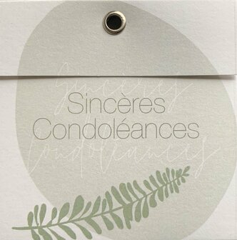 Botanic cartes carr&eacute;e Sinc&egrave;res condol&eacute;ances