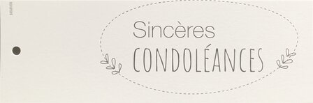 Courage label grand Sinc&egrave;res condol&eacute;ances