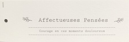 Courage label grand Affectueuses pens&eacute;es