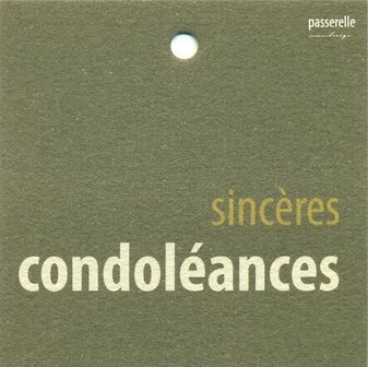 Basic Sinc&egrave;res condol&eacute;ances 