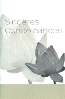 Lotus carte de v&oelig;ux 00 Sinc&egrave;res condol&eacute;ances