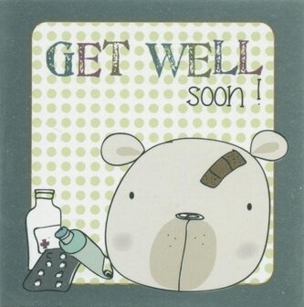 Nanou petite carte Get well soon !