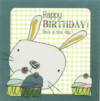 Nanou petite carte Happy birthday ! Have a nice day !