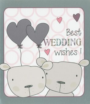 Nanou petite carte Best wedding wishes !