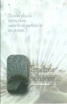 Adj&ouml; carte tendres pens&eacute;es 